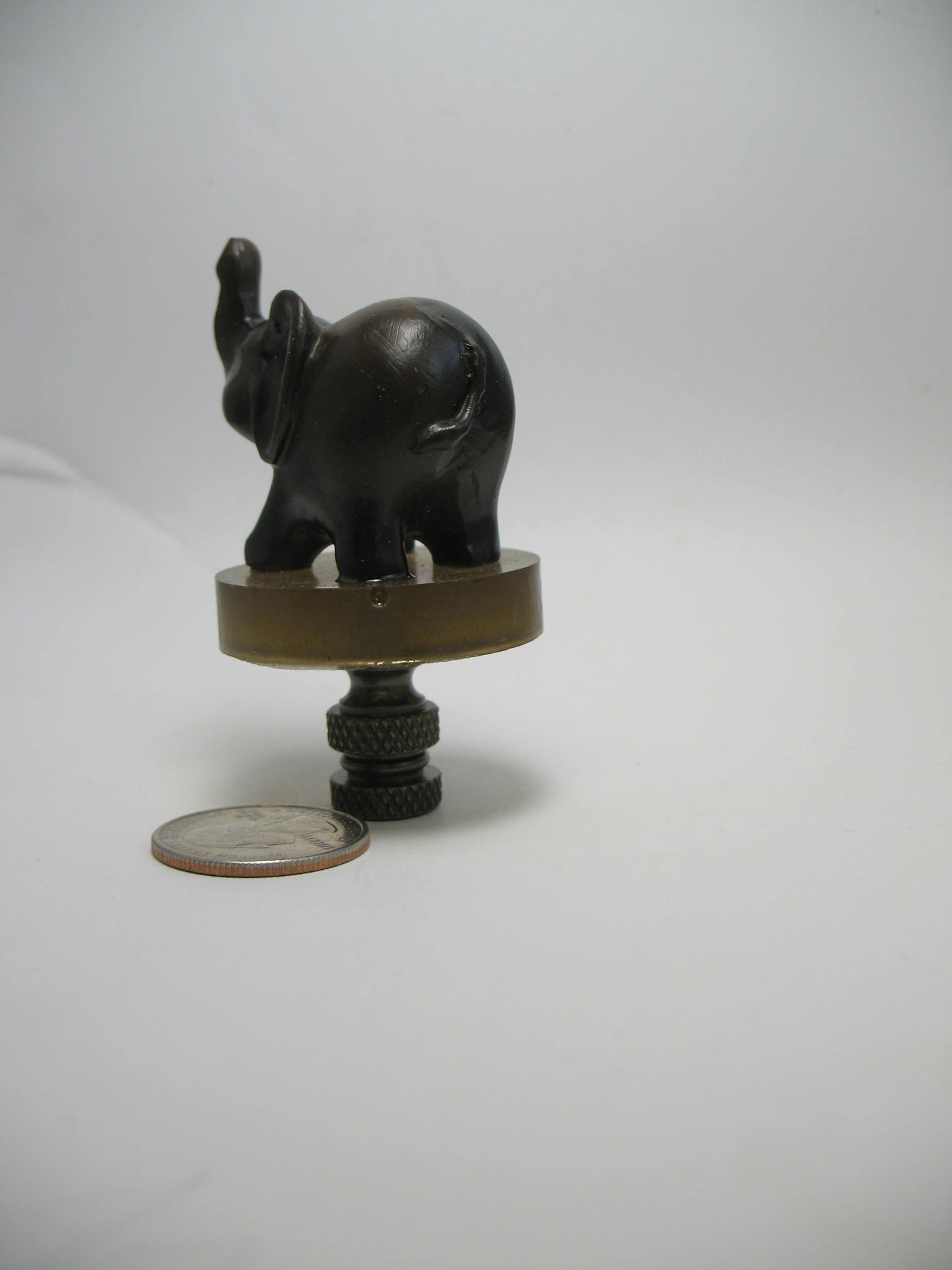 Small Resin Elephant Trunk Up Lamp Finial