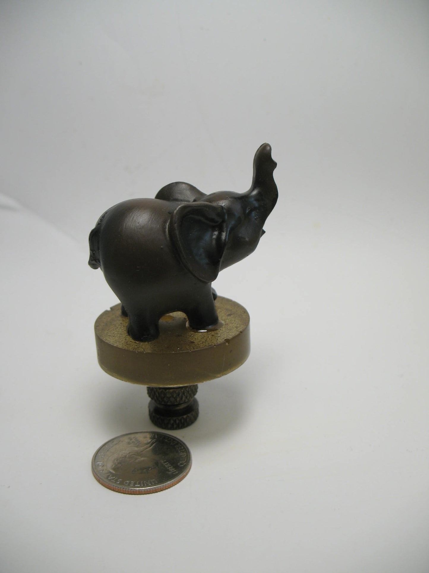 Small Resin Elephant Trunk Up Lamp Finial