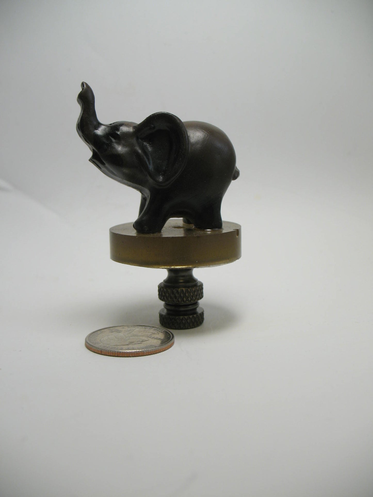 Small Resin Elephant Trunk Up Lamp Finial