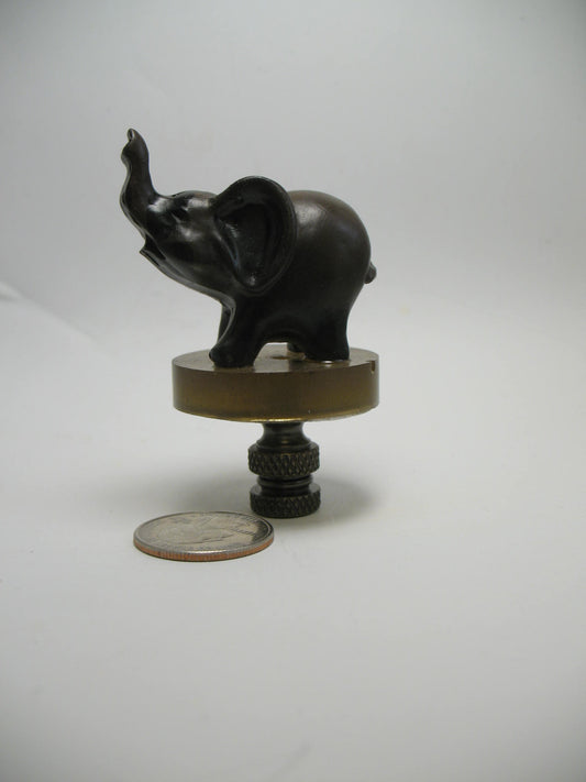 Small Resin Elephant Trunk Up Lamp Finial