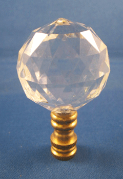 Finial:  Lg. Acrylic Ball. 40mm 3" overall