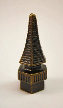 Finial:  Small Pointed Knob. 1 3/4' overall