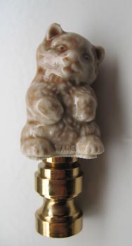 Lamp Finial: Wade Kitten 2 1/4" tall overall