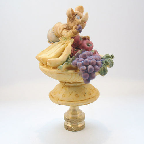 Lamp Finial Vintage Storytime Mice