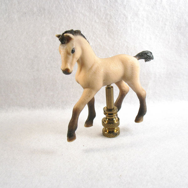 Lamp Finial,  Hard Plastic Foul Horse