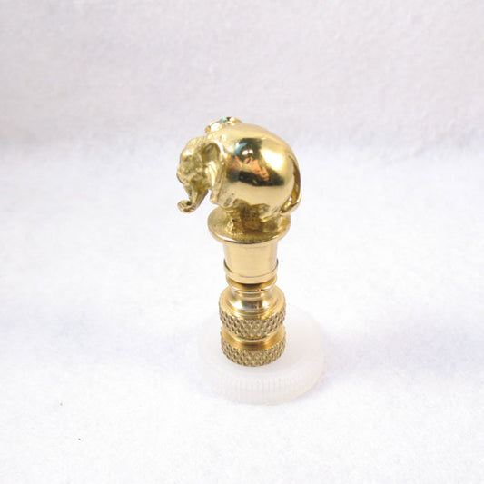 Lamp Finial:  Brass Small Elephant