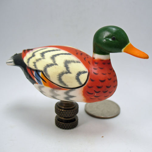 Lamp Finial Colorful Duck