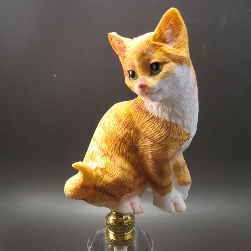 Lamp Finial Cute Little Boy Kitten