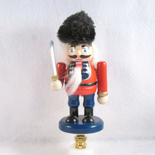 Lamp Finial:  Wooden Nutcracker