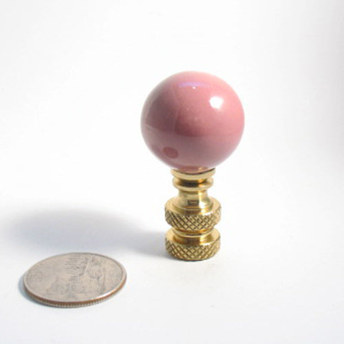 Lamp Finial Light Mauve 25 mm Ceramic Ball