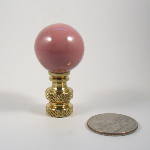 Lamp Finial Dark Mauve Ceramic Ball 25 mm