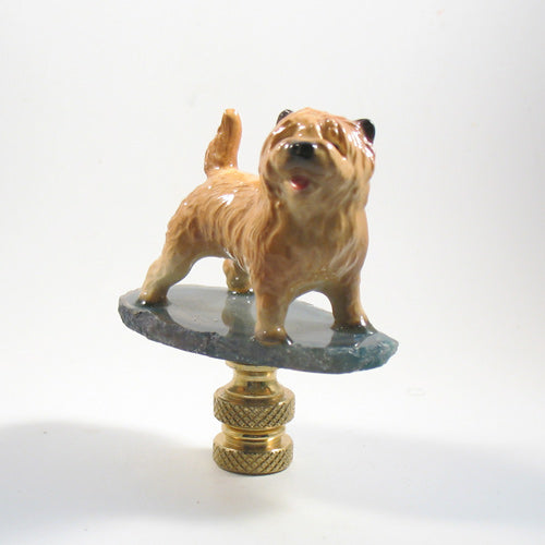 Lamp Finial Bone China Little Dog