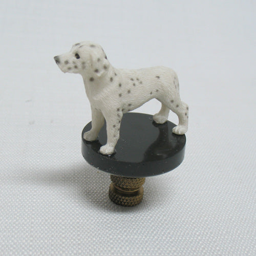 Lamp Finial Dalmatian Black and White