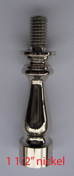 Nickel Plated Finial/Shade Riser. 1 1/2" tall