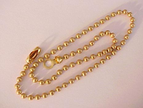 3 Piece Brass Chain to make Fan Pull.  12 inches