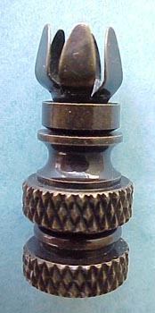 Antiqued Brass Finial Swivel 1 inch tall