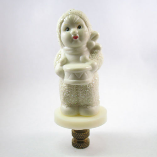 Lamp Finial:  Bisque Snowbaby