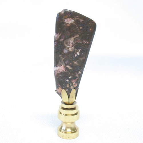 Lamp Finial Free Form Jasper Flat Stone