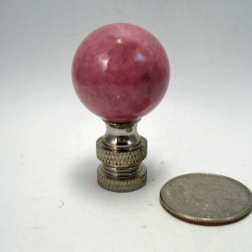 Lamp Finials Rose Pink Stone Ball