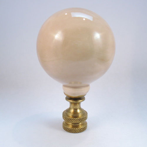 Lamp Finial: Large Beige, Tan Ceramic Ball – LampFinials.com