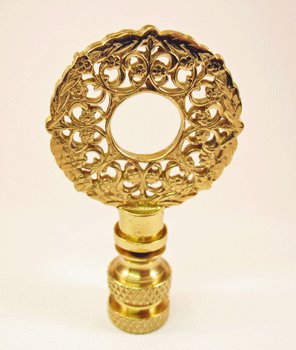 Finial:  Filigree Wreath. 2 1/2" overall