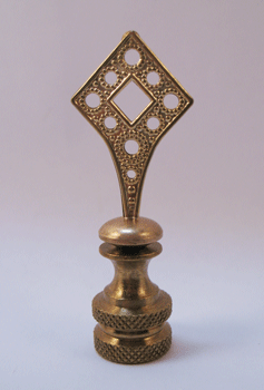 Lamp Finial  Small Pointed Diamond Shape 2 1/8 overall