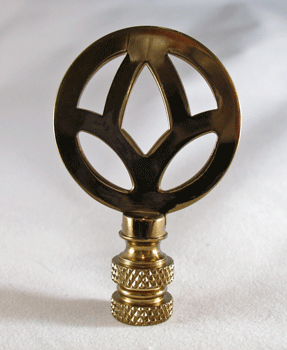 Finial: Lotus Leaf Symbol. 2 1/2" overall