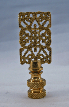 Finial:  Rectangle Filigree. 2 1/2" overall