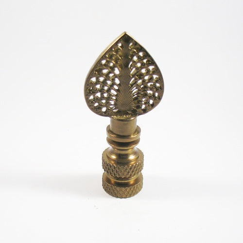 Lamp Finial Small Lacy Point Antiqued Brass – LampFinials.com