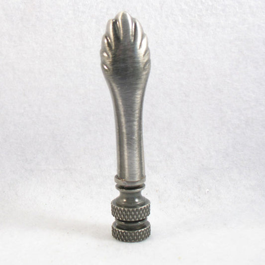 Lamp Finial:  Pewter Finish Thin Spire