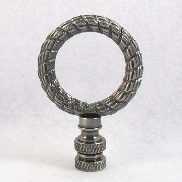 Lamp Finial: Dark Pewter Twisted Loop – LampFinials.com