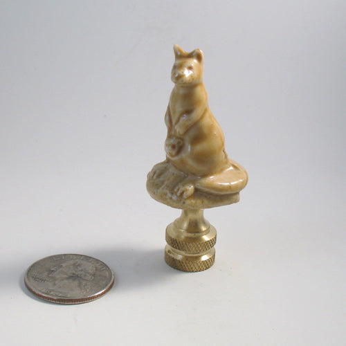 Lamp Finial Tan Ceramic Kangaroo Wade Figure